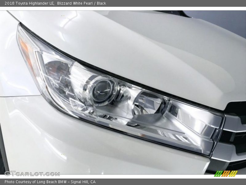 Blizzard White Pearl / Black 2018 Toyota Highlander LE