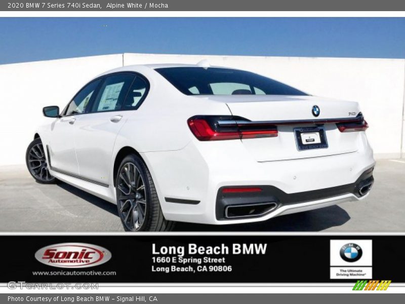 Alpine White / Mocha 2020 BMW 7 Series 740i Sedan