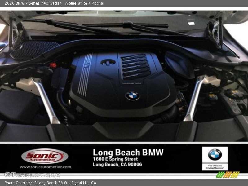 Alpine White / Mocha 2020 BMW 7 Series 740i Sedan