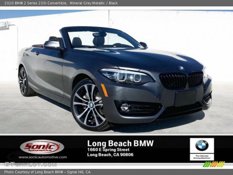 Mineral Grey Metallic / Black 2020 BMW 2 Series 230i Convertible
