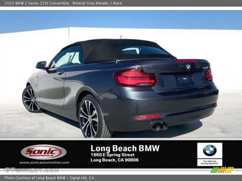 Mineral Grey Metallic / Black 2020 BMW 2 Series 230i Convertible