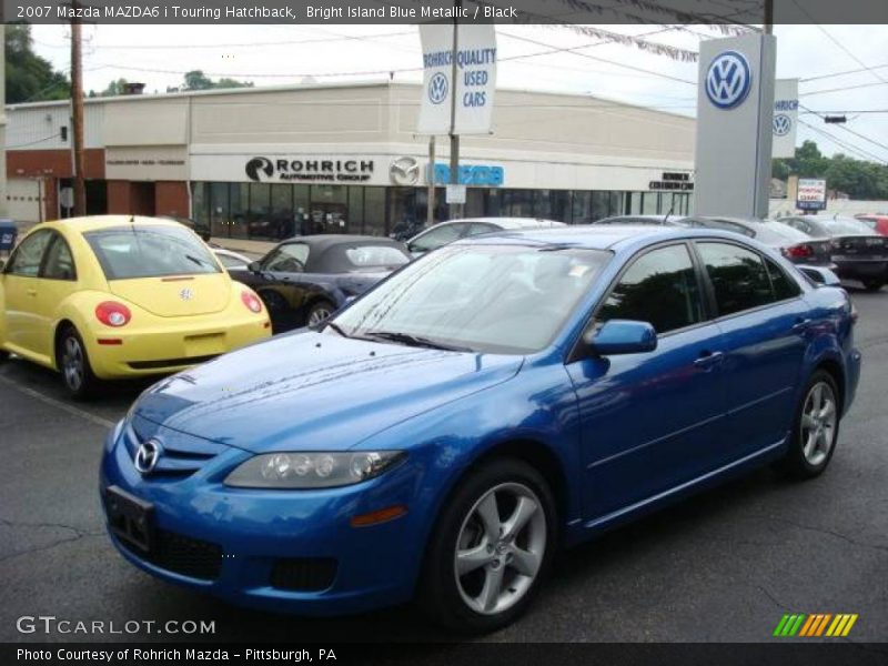 Bright Island Blue Metallic / Black 2007 Mazda MAZDA6 i Touring Hatchback