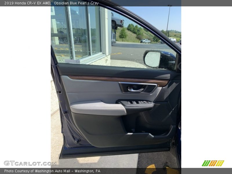 Obsidian Blue Pearl / Gray 2019 Honda CR-V EX AWD