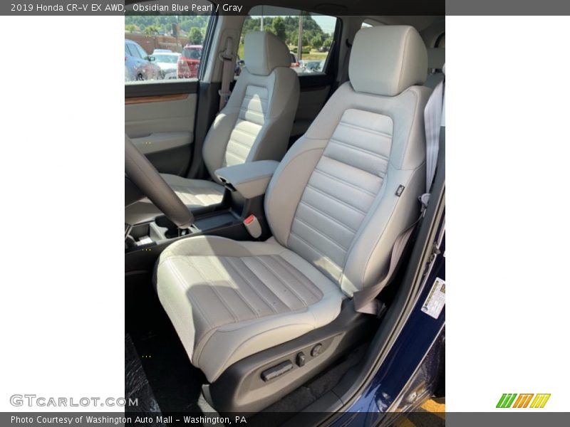 Obsidian Blue Pearl / Gray 2019 Honda CR-V EX AWD