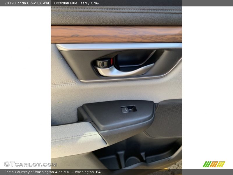Obsidian Blue Pearl / Gray 2019 Honda CR-V EX AWD