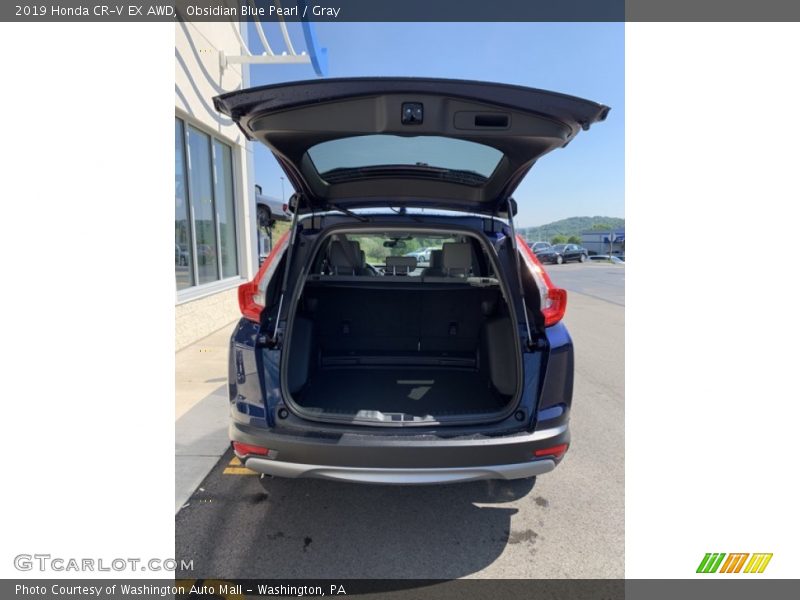 Obsidian Blue Pearl / Gray 2019 Honda CR-V EX AWD