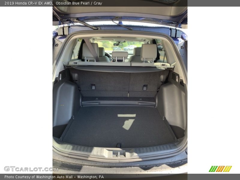 Obsidian Blue Pearl / Gray 2019 Honda CR-V EX AWD