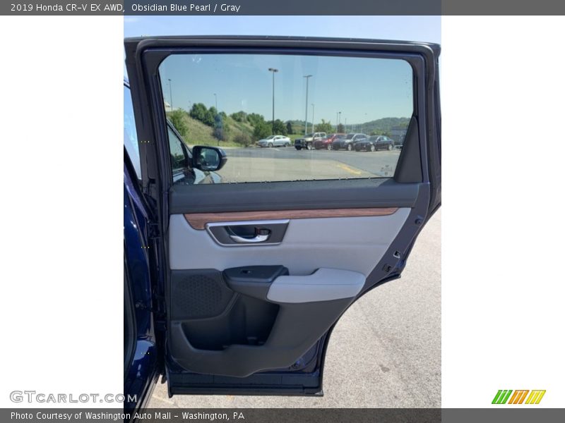 Obsidian Blue Pearl / Gray 2019 Honda CR-V EX AWD