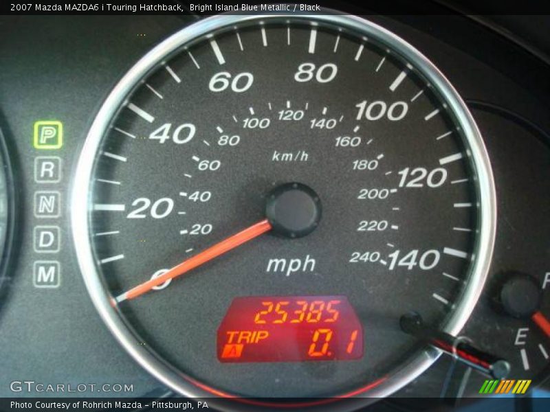 Bright Island Blue Metallic / Black 2007 Mazda MAZDA6 i Touring Hatchback