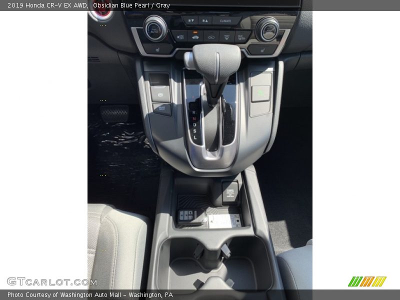 Obsidian Blue Pearl / Gray 2019 Honda CR-V EX AWD