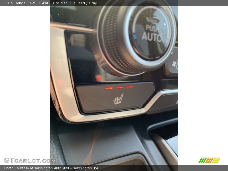 Obsidian Blue Pearl / Gray 2019 Honda CR-V EX AWD