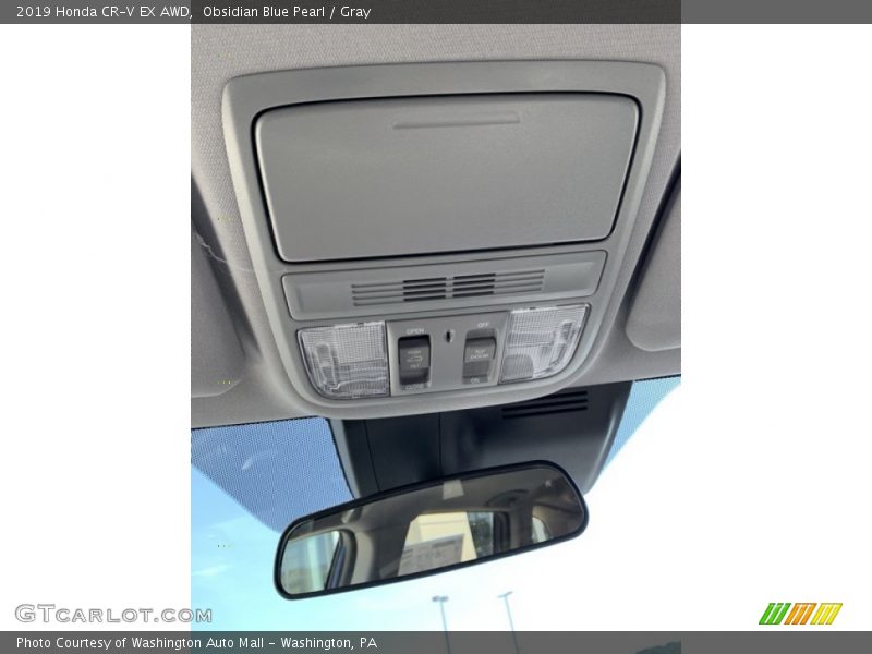 Obsidian Blue Pearl / Gray 2019 Honda CR-V EX AWD
