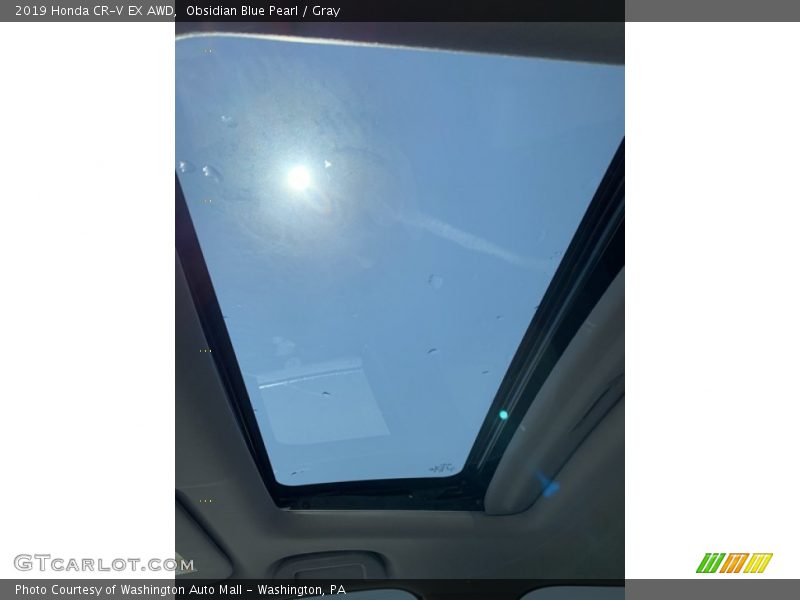 Obsidian Blue Pearl / Gray 2019 Honda CR-V EX AWD