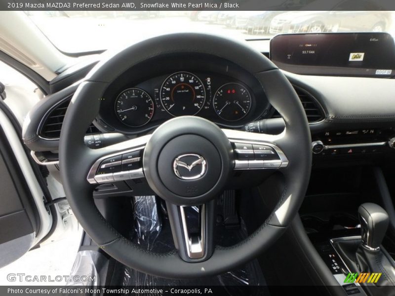 Snowflake White Pearl Mica / Black 2019 Mazda MAZDA3 Preferred Sedan AWD