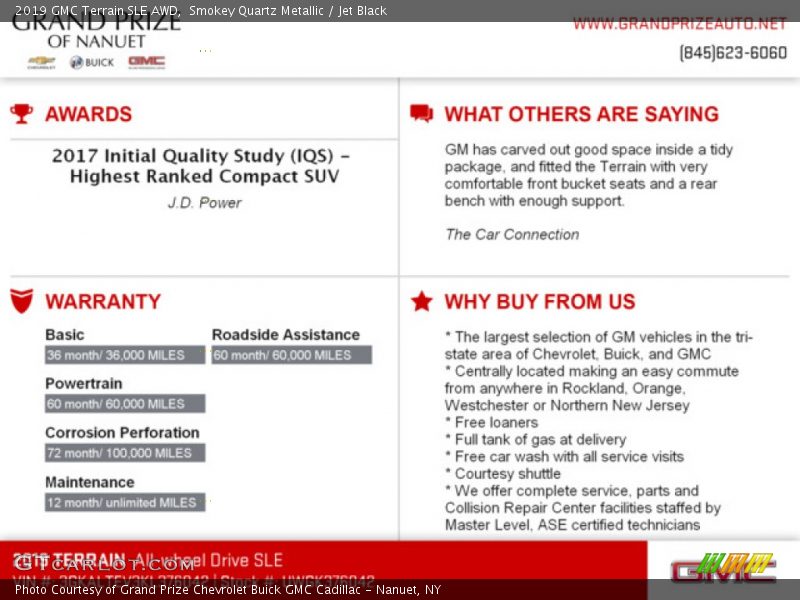 Smokey Quartz Metallic / Jet Black 2019 GMC Terrain SLE AWD