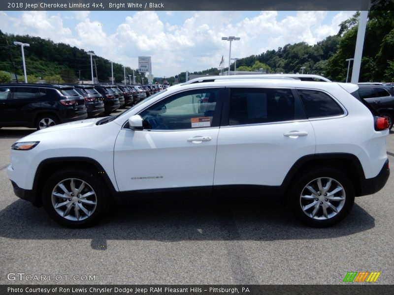 Bright White / Black 2018 Jeep Cherokee Limited 4x4
