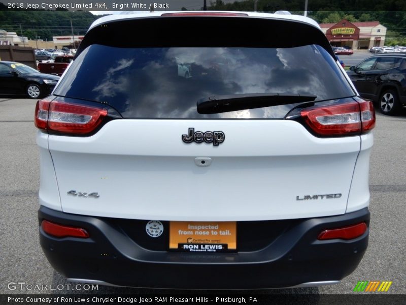 Bright White / Black 2018 Jeep Cherokee Limited 4x4