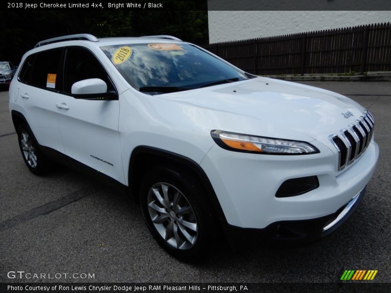 Bright White / Black 2018 Jeep Cherokee Limited 4x4
