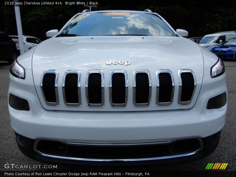 Bright White / Black 2018 Jeep Cherokee Limited 4x4