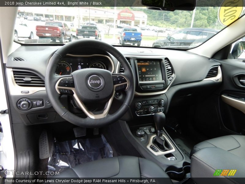 Bright White / Black 2018 Jeep Cherokee Limited 4x4