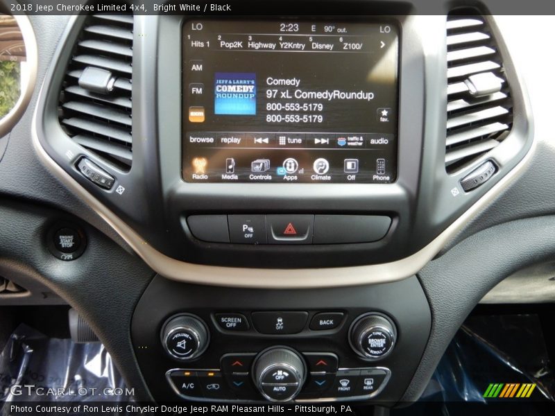 Bright White / Black 2018 Jeep Cherokee Limited 4x4