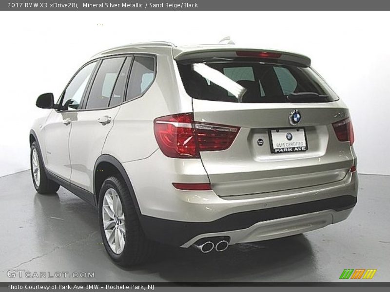 Mineral Silver Metallic / Sand Beige/Black 2017 BMW X3 xDrive28i