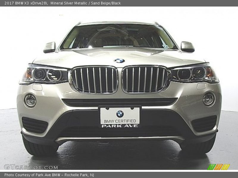 Mineral Silver Metallic / Sand Beige/Black 2017 BMW X3 xDrive28i