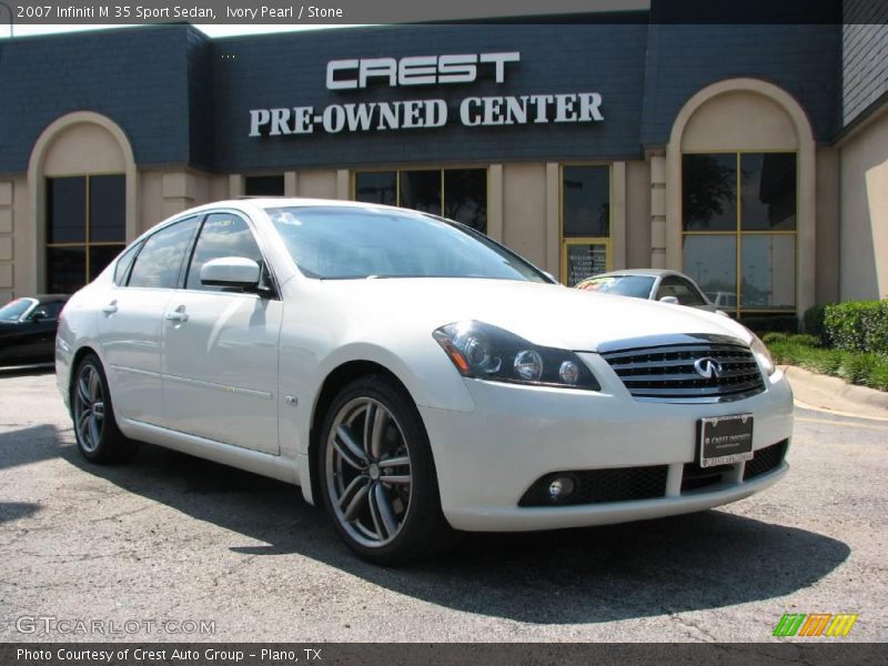 Ivory Pearl / Stone 2007 Infiniti M 35 Sport Sedan