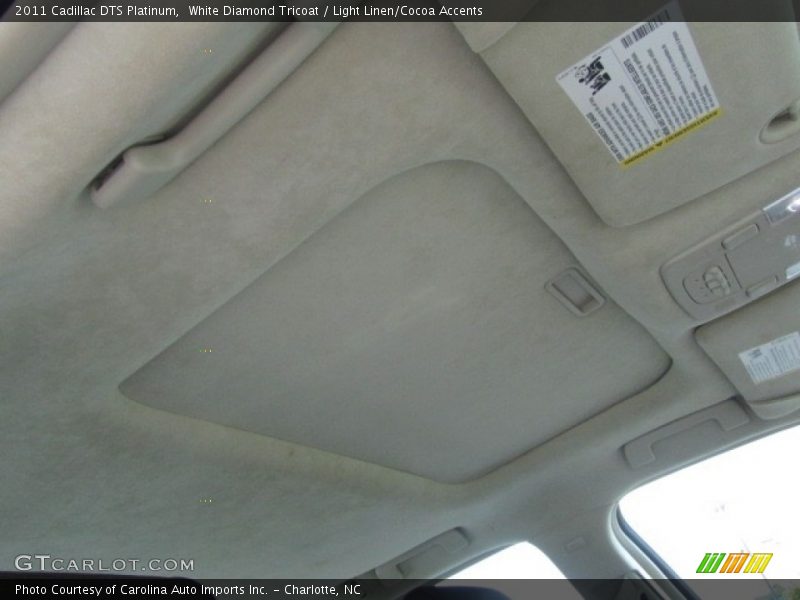 White Diamond Tricoat / Light Linen/Cocoa Accents 2011 Cadillac DTS Platinum