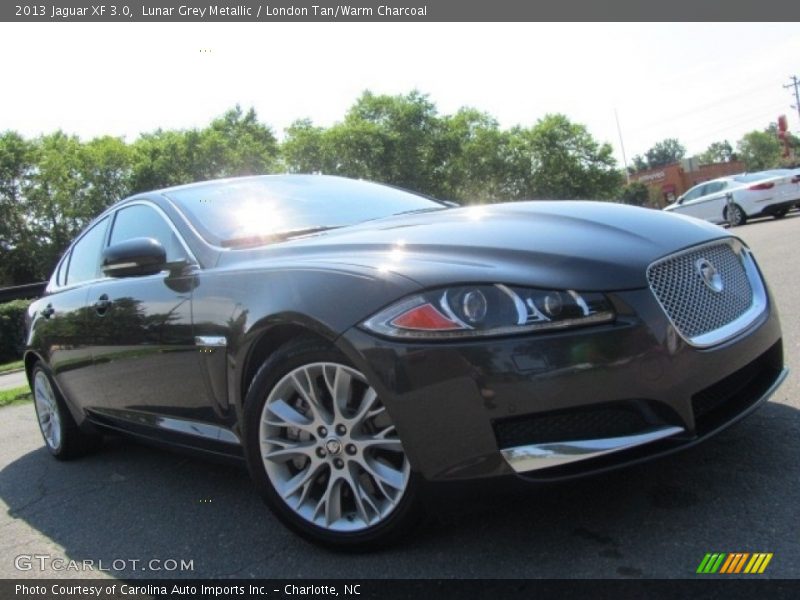 Lunar Grey Metallic / London Tan/Warm Charcoal 2013 Jaguar XF 3.0