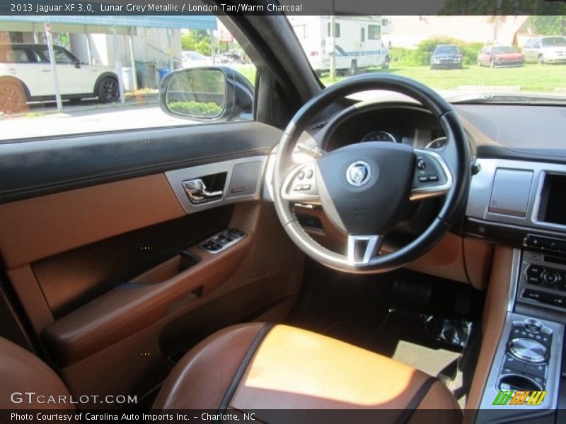 Lunar Grey Metallic / London Tan/Warm Charcoal 2013 Jaguar XF 3.0