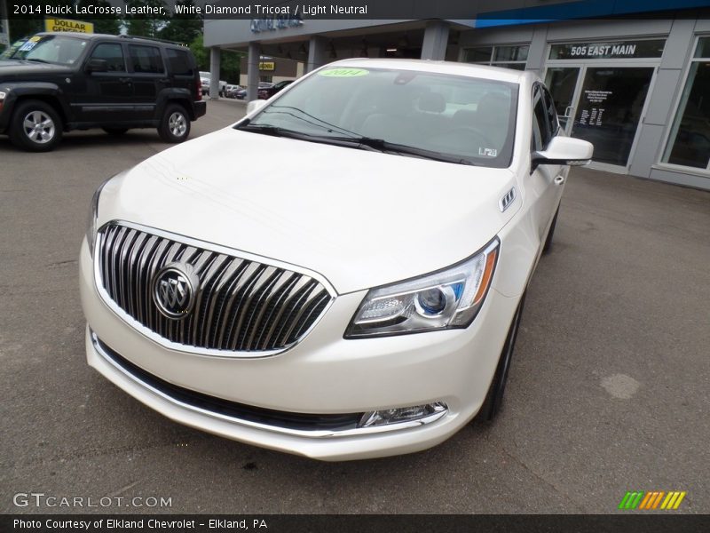 White Diamond Tricoat / Light Neutral 2014 Buick LaCrosse Leather