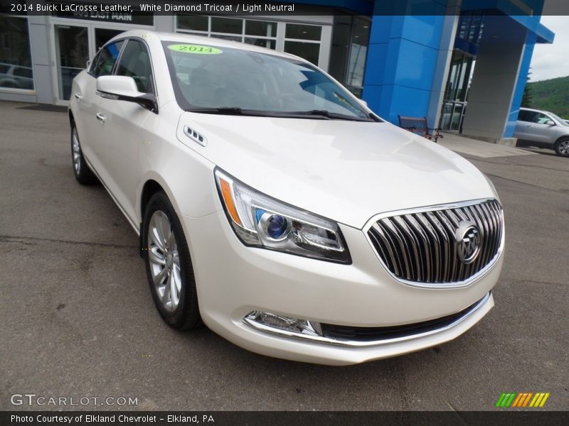 White Diamond Tricoat / Light Neutral 2014 Buick LaCrosse Leather