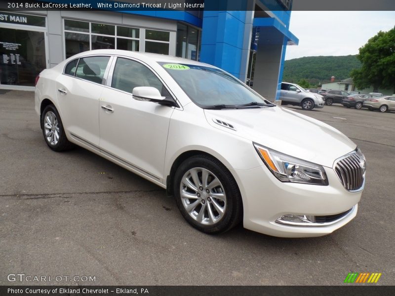 White Diamond Tricoat / Light Neutral 2014 Buick LaCrosse Leather