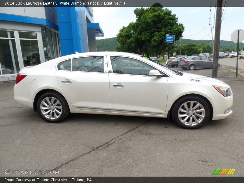 White Diamond Tricoat / Light Neutral 2014 Buick LaCrosse Leather