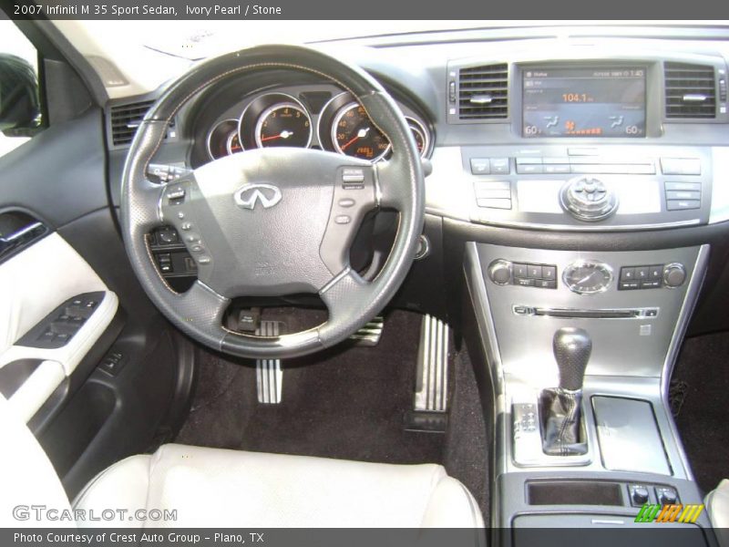 Ivory Pearl / Stone 2007 Infiniti M 35 Sport Sedan