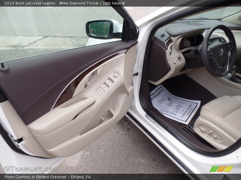 White Diamond Tricoat / Light Neutral 2014 Buick LaCrosse Leather