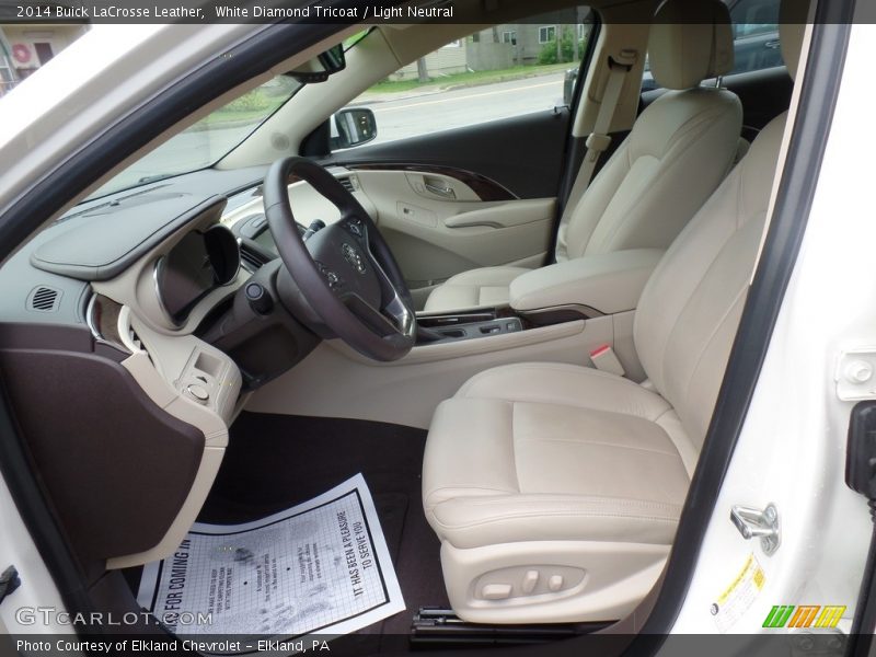 White Diamond Tricoat / Light Neutral 2014 Buick LaCrosse Leather