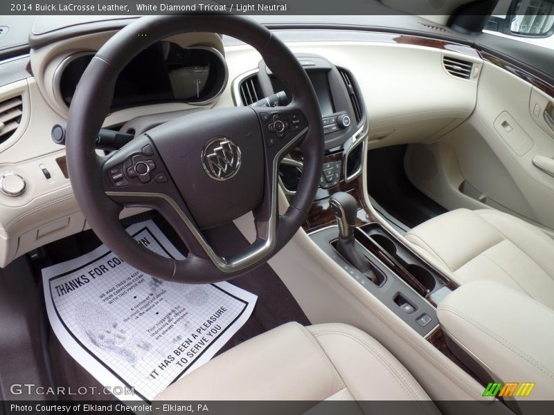 White Diamond Tricoat / Light Neutral 2014 Buick LaCrosse Leather