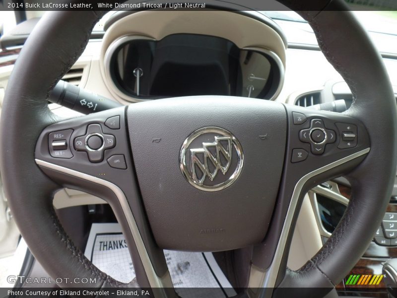 White Diamond Tricoat / Light Neutral 2014 Buick LaCrosse Leather