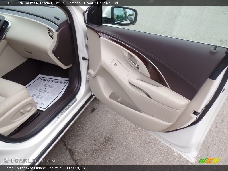 White Diamond Tricoat / Light Neutral 2014 Buick LaCrosse Leather
