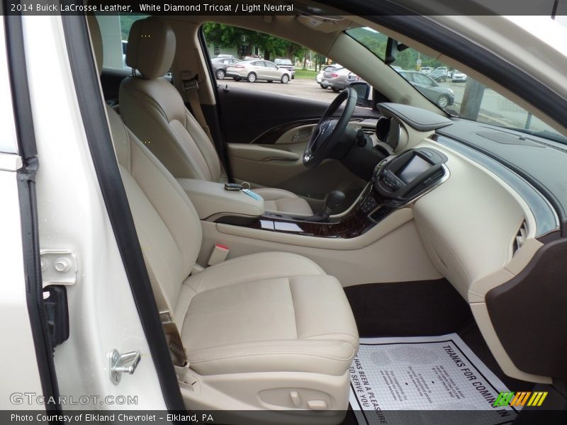 White Diamond Tricoat / Light Neutral 2014 Buick LaCrosse Leather