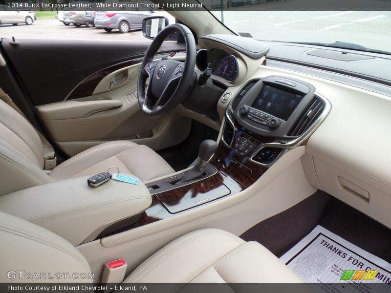 White Diamond Tricoat / Light Neutral 2014 Buick LaCrosse Leather