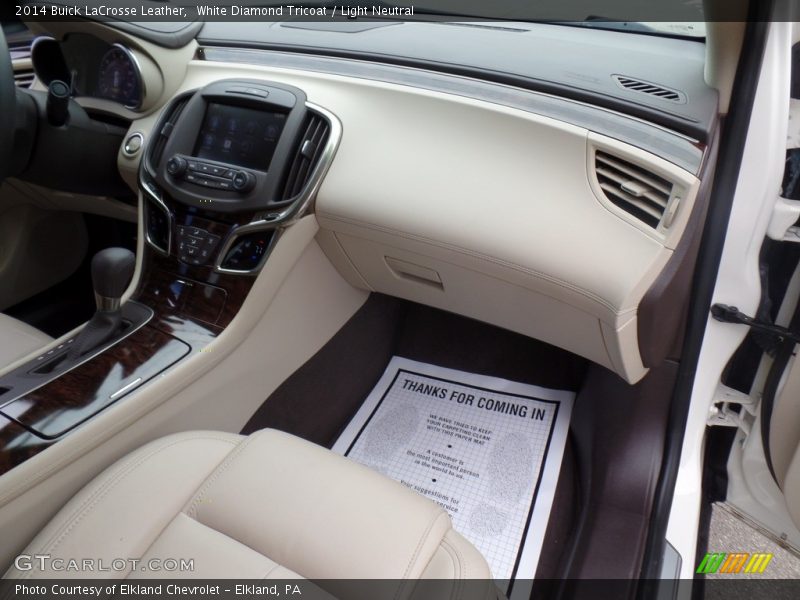 White Diamond Tricoat / Light Neutral 2014 Buick LaCrosse Leather