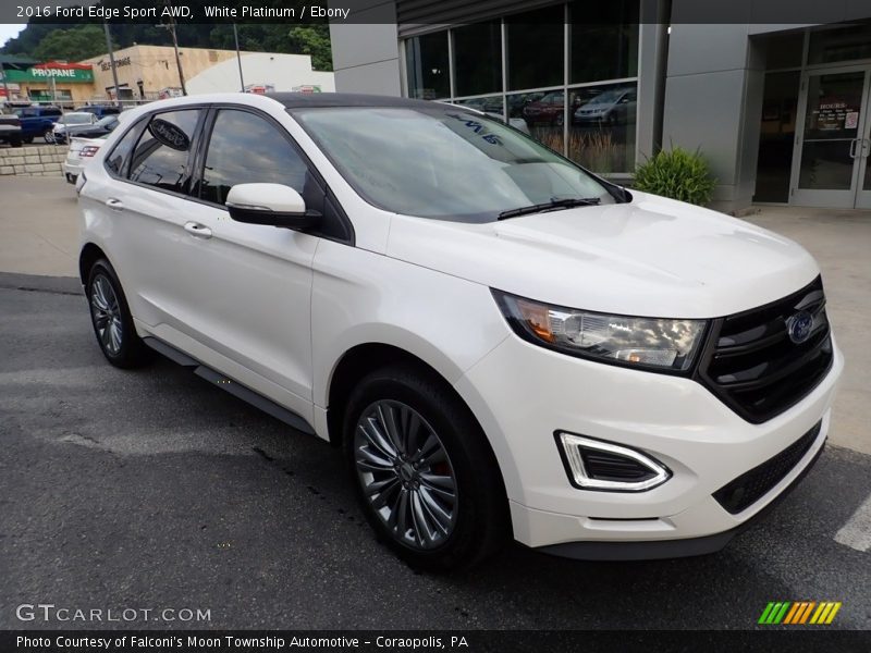 White Platinum / Ebony 2016 Ford Edge Sport AWD