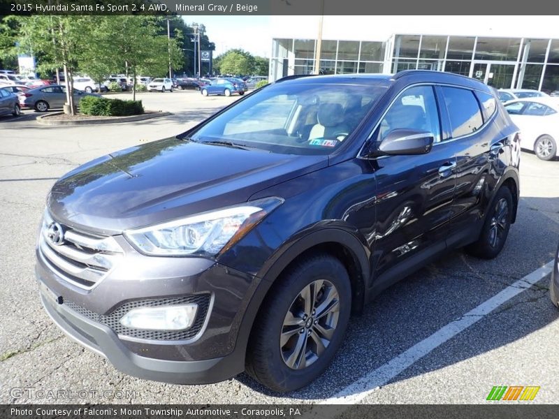 Mineral Gray / Beige 2015 Hyundai Santa Fe Sport 2.4 AWD