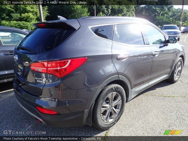 Mineral Gray / Beige 2015 Hyundai Santa Fe Sport 2.4 AWD