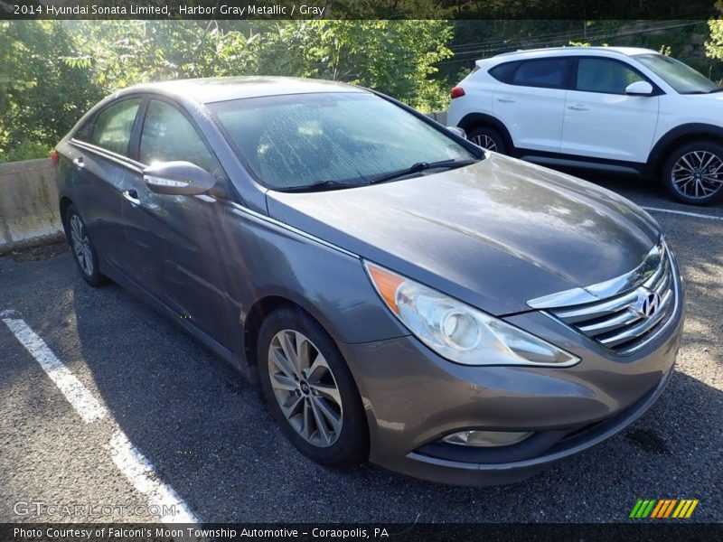 Harbor Gray Metallic / Gray 2014 Hyundai Sonata Limited