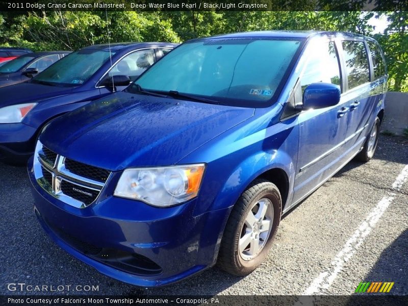 Deep Water Blue Pearl / Black/Light Graystone 2011 Dodge Grand Caravan Mainstreet