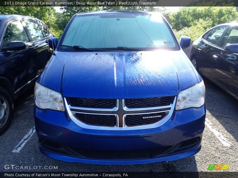 Deep Water Blue Pearl / Black/Light Graystone 2011 Dodge Grand Caravan Mainstreet